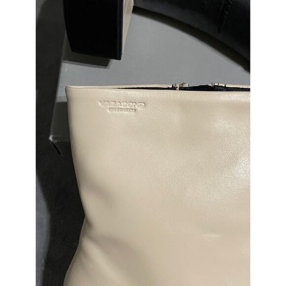 NWT Vegabond Shoemakers Tessa Everyday Leather Boot Off White SZ 40 Square Toe - Picture 5 of 8